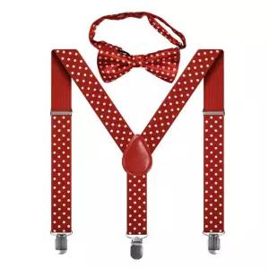 서스펜더키즈멜빵 땡땡이 어린이 레드품격있는 컬러 웨딩촬영소품 패셔너블 니스타 빈티지벨트 클래식한 오