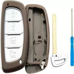 현대 쏘나타 투손 엘란트라 키리스 엔트리 스마트 키포브 쉘용 4버튼 교체 커버 장착 4버튼-a