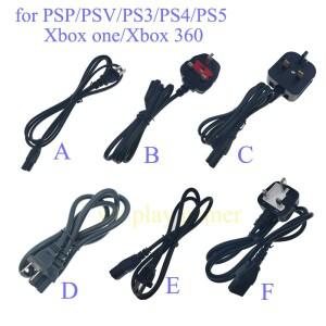 [호환품]XBOX ONE /XBOX360 호스트 전원 코드용 PSP/PSV/PS2/PS3/PS4/PS5용 케이블 1개 미국 규정 홍콩 버