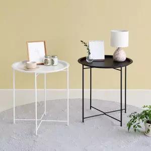 아트박스/마전동상회 마켓비 원형 테이블 인테리어 사이드테이블 블랙