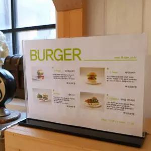 T자형꽂이 A4가로 297x210 대형안내판 메뉴 꽂이 카탈로그 리플렛테이블스탠드 POP 행사 아크릴 양면