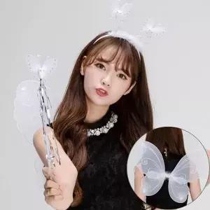 TBZ 축제파티용품 화이트 천사날개세트 코스튬 파티의상