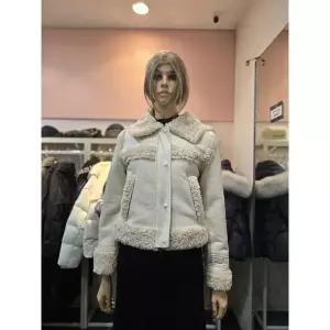 [에고이스트] 소매 레터링 포인트 인조 무스탕 숏 점퍼 EQ4MZ-961 (P003723618)