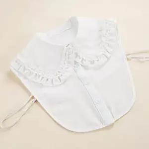 빅 이중 페이크 카라 프릴 넥 케이프 이너