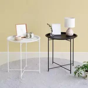 아트박스 마전동상회 마켓비 원형 테이블 인테리어 사이드테이블 블랙