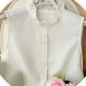 차이나 프릴 페이크 카라 넥 케이프 이너