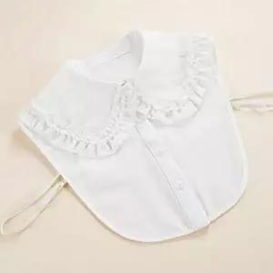 빅 이중 페이크 카라 프릴 넥 케이프 이너