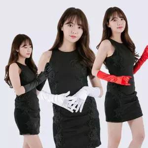 TBZ 파티행사용품 공단 롱 장갑 38cm 무도회장 무대의상
