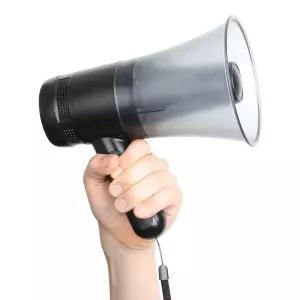 휴대용 소형 메가폰 30W 확성기 가이드 마이크 사이렌응원용품 체육대회소품 파티도구 축구 아이템 응원용