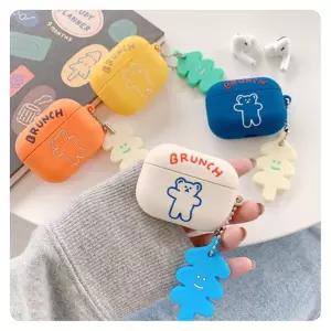 OH OH-M 실리콘 베어 에어팟 프로 호환케이스 수납 보관 보관통 보호 이어폰 곰모양 에어