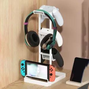 게임기 컨트롤러 헤드폰 정리 거치대 대형대 조이스틱 스탠드 화이트 블랙 홀더 이어폰수납 리모컨대 선반