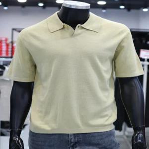 [STCO]SS 여름 1버튼 솔리드 반팔 카라니트 F1KT25271