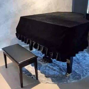 벨벳 그랜드피아노 덮개 먼지덮개 스웨이 디자인 프릴 달림 피아노 먼지 멋스러움 벤치커버
