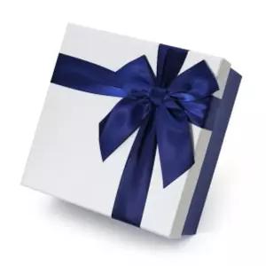 리본 선물상자 2p 세트 21x21cm 그레이기프트박스 포장 종이 예쁜 프로포즈 서프라이즈