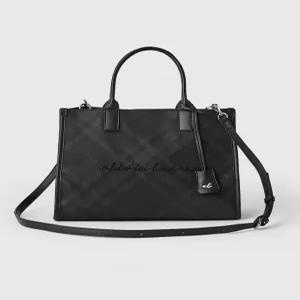 [올리비아로렌]체크 로고 자수 토트백___VYCUB5X1321