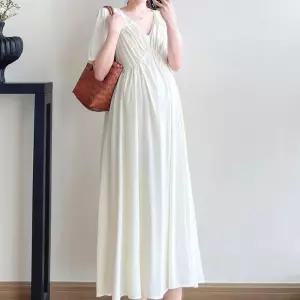 맘콩 원피스임부복 산부 산부옷 여름임 신선물 하객룩 부복 오임 출근 쇼핑몰 만삭 셔링 사진