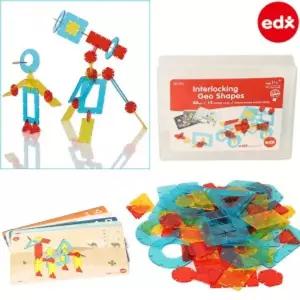 EDX 인터락킹 선과면 지오 세트 50132블록장난감 놀이용블럭 놀이용 그림자 아크릴 면지오