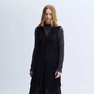 [신세계라이브쇼핑][플리츠미] 오블리크 와플 V넥 베스트_PPVTS126007