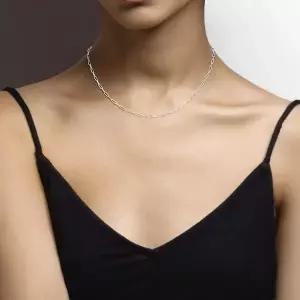 데일리 심플 레이어드 얇은 체인 초커 목걸이 초커목걸이