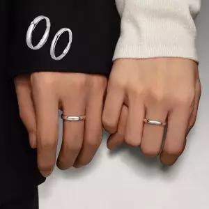 [골드스마일]베르 실버커플링 심플한 커플반지 데일리 착용 우정반지 연인반지