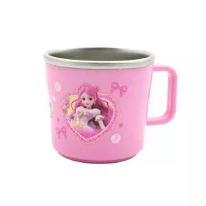 프린세스 캐치티니핑 하츄핑 논슬립 스텐컵 220ml 1개 스텐304 아동 어린이 손잡이 물컵 캐릭터 유치원 어린이집 준비물