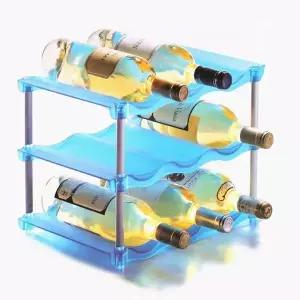 [콩심팥심]9구 적층 와인 보관대 조립 와인데스크 주방 수납 선반 거치대