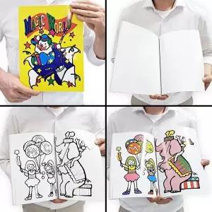 [콩심팥심]대형 컬러링북 색칠 공부 마술 테마 그림책 아동용 창의력 향상