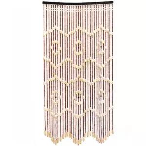 구슬 커튼 목재 가정용 우드발 공간분리 파티션 장식 원목구슬커튼 내부 디바이더 부처님 호