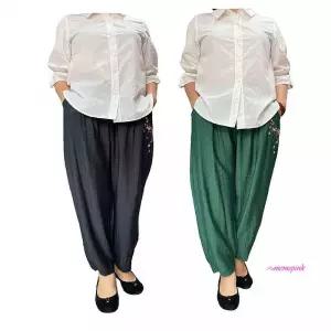 매화자수바지 빅사이즈 엄마바지 몸빼 5컬러fgh414