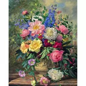 TBZ 꽃향기에 물들다 1 (패브릭) 보석십자수 40x50