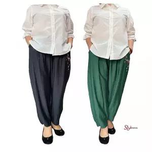 매화자수바지 5컬러 빅사이즈 몸빼바지 엄마bcd500