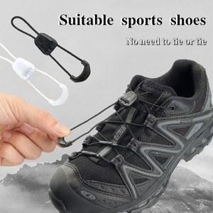 호환 새로운 빠른 레이스 키트 넥타이 없음 라운드 테니스 신발 끈 넥타이 없음 러닝 운동화 신발 끈 블랙 화이트 신발 액세서리