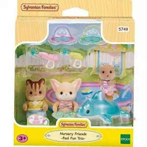 실바니안패밀리 돌고래 아기친구들의 단짝 물놀이 어린이 인형 동물 장난감 피규어 선물cde004