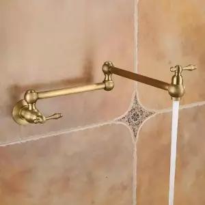 벽 수전 수도꼭지 접이식 구리 벽면 냉수 스윙