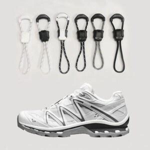 호환 소프트 원단 퀵 레이스 키트, 캐주얼 노 타이 신발 끈, 다채로운 라운드 테니스 레이스, 운동화 원단 신발 끈, 살로몬용 신발끈