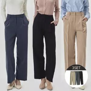 [엘루아][엘루아] 뉴 스프링 링클프리 와이드 슬랙스 3종세트