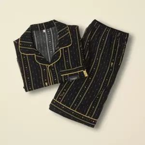 해리포터 호그와트 매직패스 반팔 스트라이프 패턴 면 잠옷 홈웨어