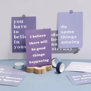 엽서 인테리어 소품 레터링 보라색 퍼플 컬러 벽꾸미기 다꾸 방꾸미기 종이