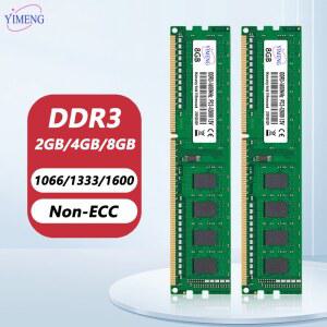 호환 DDR3 2GB 4GB 8GB 데스크탑 메모리 램 PC3 8500 10600 12800 240핀 1 5V 1066 1333 1600 1866Mhz 2RX8 CL11 NonECC DI 메모리