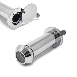 도어 현관문 외시경 12mm 문두께 38-50mm 실버 커버형 보안 도어뷰 렌즈 외부 확인