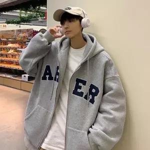 ONM 남녀 간절기 스타일 기모 영문 후드집업 고품질 데일