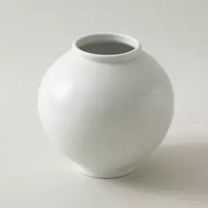 무광 달항아리 인테리어 백자 도자기 3호