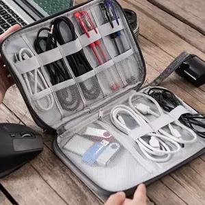 케이블 파우치 보조배터리 충전기 수납함 디지털 테크 여행용 정리함 2단