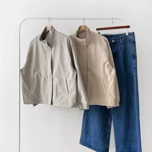 여자 봄 여름 간절기 코튼 루즈핏 점퍼