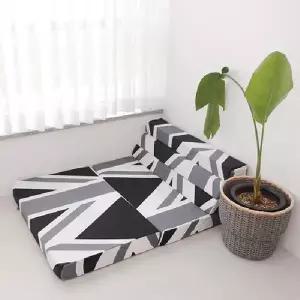 [JHM4R8T5_51AL]더크린 푹신5단접이식 유니언잭블랙더블 (29160000A)