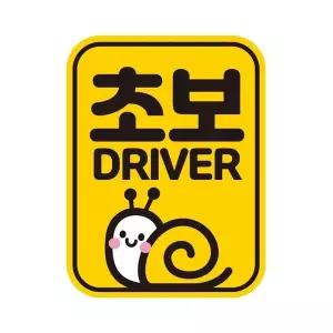 초보 DRIVER1 반사 자석 자동차스티커 11x14.5cm