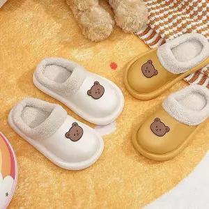 [골드스마일]TC 방수 방한 EVA 털 실내화 거실화