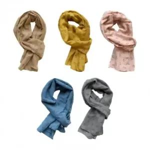 보헤미안 스마일 리본 스카프 프릴 여성스카프 무지레이스스카프 미니 헤어밴드 봄스카프 겨울목도리