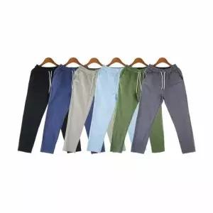 신축성 마 여자 세미 바지 편한바지 밴딩 팬츠 여름