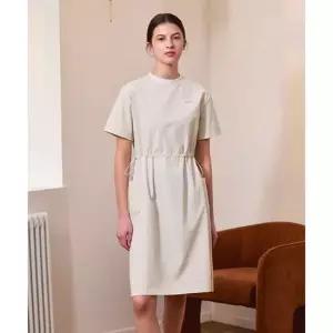 르꼬끄 LECOQ 여성 스트레치 타슬란 루즈핏 롱기장 원피스 - 베이지 QR222LOP41 QR222LOP41_WBG0 461783